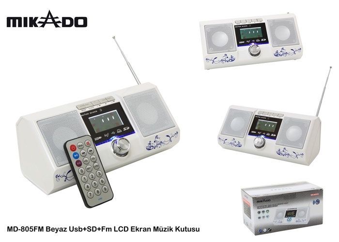 MİKADO MD-805FM RADYO USB/SD/FM/ LCD EKRAN KUMANDALI MÜZİK KUTUSU