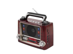 Mikado MDR-7BT Radyo Klasik USB-TF Destekli/FM-AM*SW/Bluetooth Serenad-K 3 Band Ahşap Kırmızı