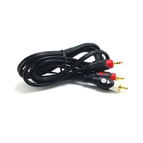 SES KABLOSU 1.5 METRE  3.5mm STEREO ERKEK+ 2RCA STEREO ERKEK SES KABLOSU GOLD KABLO SWAT FKT96