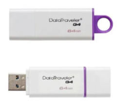 Kingston DataTraveler G4 Flash Bellek 64GB  Anahtarlık Halkalı ve Plastik Kasalı USB Bellek