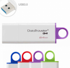 Kingston DataTraveler G4 Flash Bellek 64GB  Anahtarlık Halkalı ve Plastik Kasalı USB Bellek