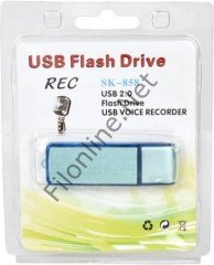 SK-858 USB KAYDEDİCİ DİJİTAL MİNİ SES KAYDEDİCİ PROFESYONEL KAYIT FLASH BELLEK 8GB