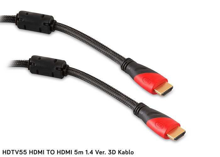 HDMI TO HDMI 5 METRE 1.4VER. 3D SİYAH/KIRMIZI HDMI KABLO EYFEL HDTV55