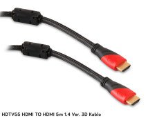 HDMI TO HDMI 5 METRE 1.4VER. 3D SİYAH/KIRMIZI HDMI KABLO EYFEL HDTV55