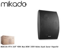 Mikado MDK126-5TA Duvar Hoparlörü 5.25''-13.3cm 80W Siyah Trafolu Duvar Hoparlörü