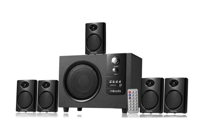 Mikado MD-729FM Multimedya Speaker 5+1 Ses Sistemi 20Watt + 5Watt*5 Usb/SD/FM Destekli Speaker