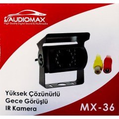 AUDIOMAX MX-36 OTO GERİ GÖRÜŞ KAMERASI 120 DERECE GECE GÖRÜŞLÜ 10 METRE KABLO HEDİYELİ