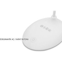 S-Link SL-8725 Masa Lambası 14 SMD LED Şarjlı 500Mah 1.5Watt Taşınabilir Masa Lambası Beyaz