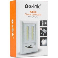 S-LINK SL-8700 GECE LAMBASI 3xAAA PİLLİ KADEME AYARLI SMD LEDLİ GECE  LAMBASI  2 ADET LEDLİ LAMBA