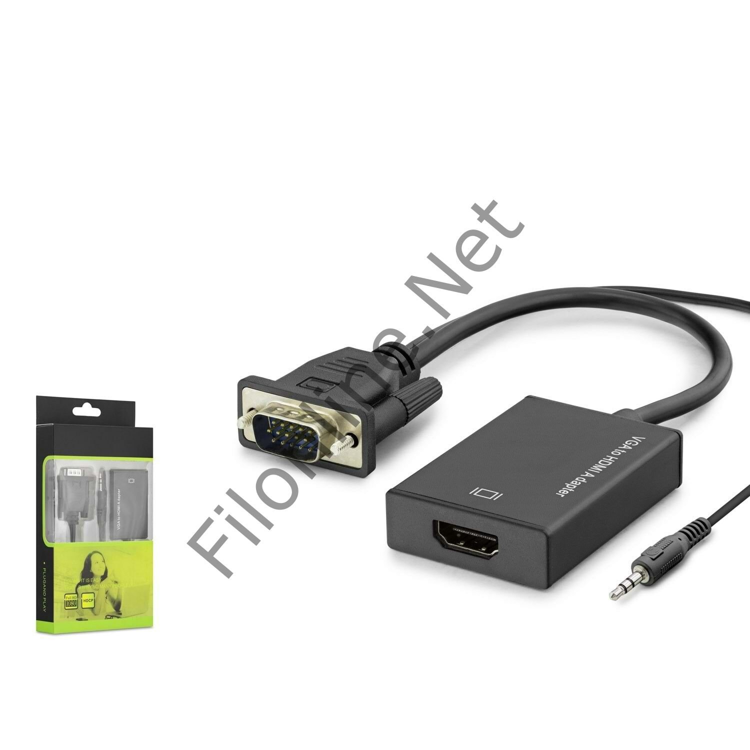 HADRON HDX7794 ÇEVİRİCİ VGA TO HDMI SESLİ VGA + AUDIO TO HDTV