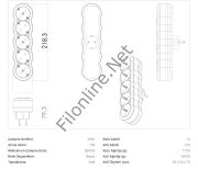 FETİH 104-05 BEŞLİ TOPRAKLI GOLYAT PRİZ 220V 16A FİŞ PRİZ