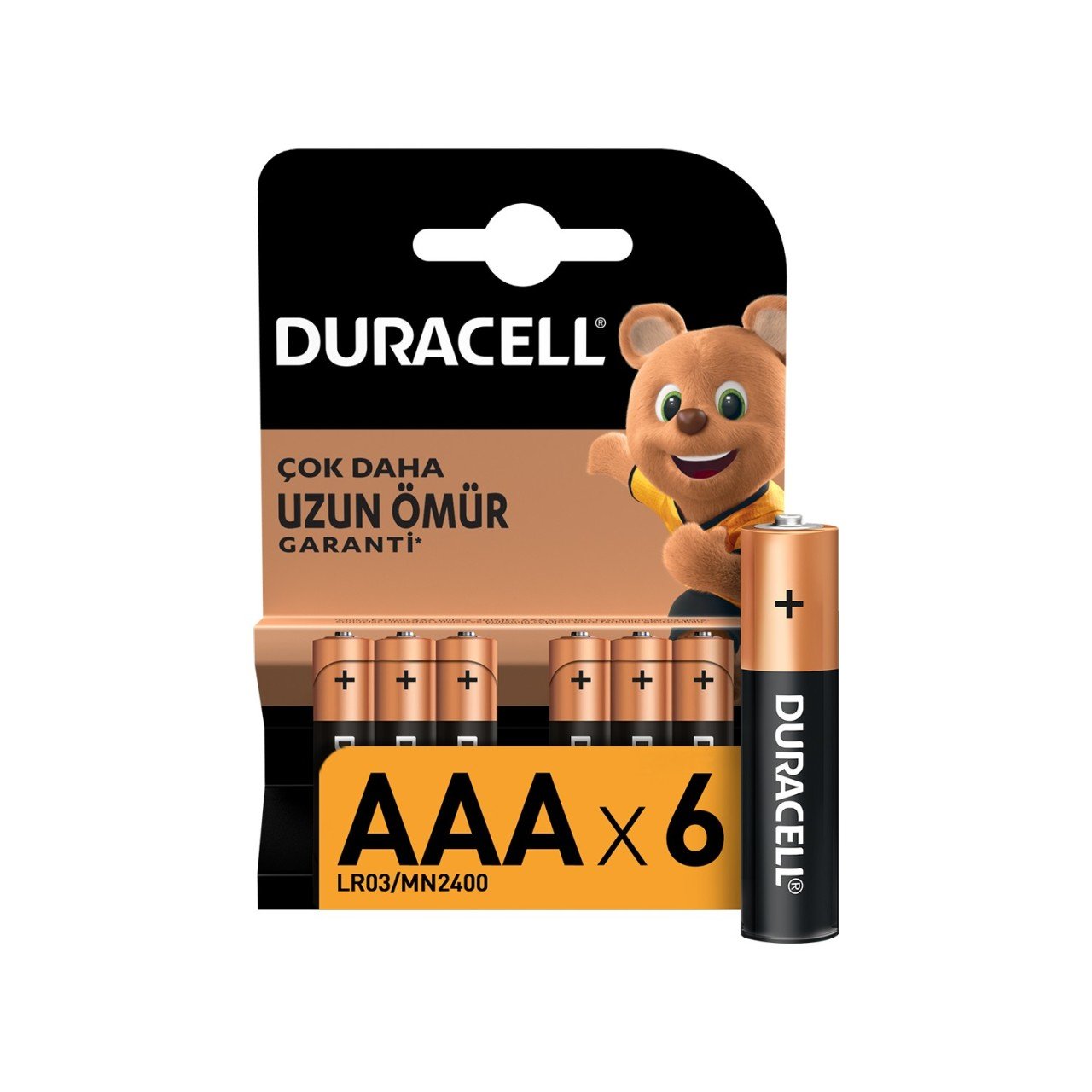 PİL AAA 1.5V ALKALİN 6'LI İNCE KALEM PİL DURACELL