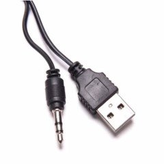 FİLONLİNE MÜZİK KUTUSU ŞARJ KABLOSU  USB MİNİ ERKEK USB 2.0 5 PİN+3.5MM JACK AUX SES JACK