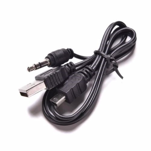 FİLONLİNE MÜZİK KUTUSU ŞARJ KABLOSU  USB MİNİ ERKEK USB 2.0 5 PİN+3.5MM JACK AUX SES JACK