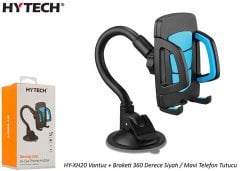 HYTECH HY-XH20 Telefon Tutucu Vantuz + Braketi 360 Derece Siyah-Mavi