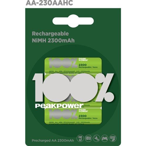 PİL 1.2V 2300 MAH AA ŞARJLI KALEM PİL 4'LÜ  PEAK POWER PP230AAHC-2U4