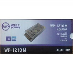 WELL POWER WP-1210M 12V 10A ADAPTÖR 12 VOLT 10 AMPER METAL KASA ADAPTÖR