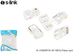 S-LINK SL-COB20P CAT 6 RJ-45 KONNEKTÖR 10 ADET YENİ NESİL JACK UTP CAT6