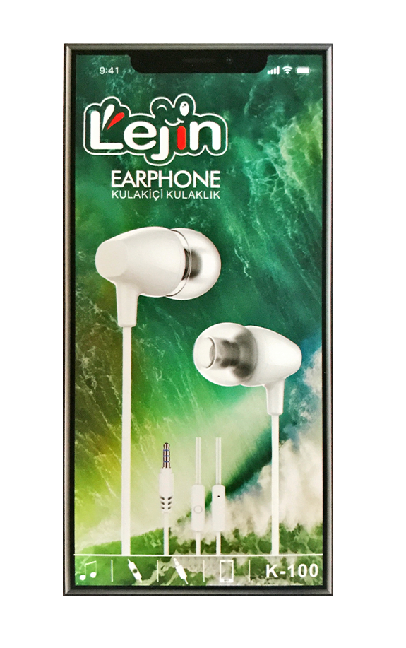 LEJIN K-100 TELEFON KULAKLIĞI MİKROFONLU 3.5MM GİRİŞLİ KULAKİÇİ KULAKLIK