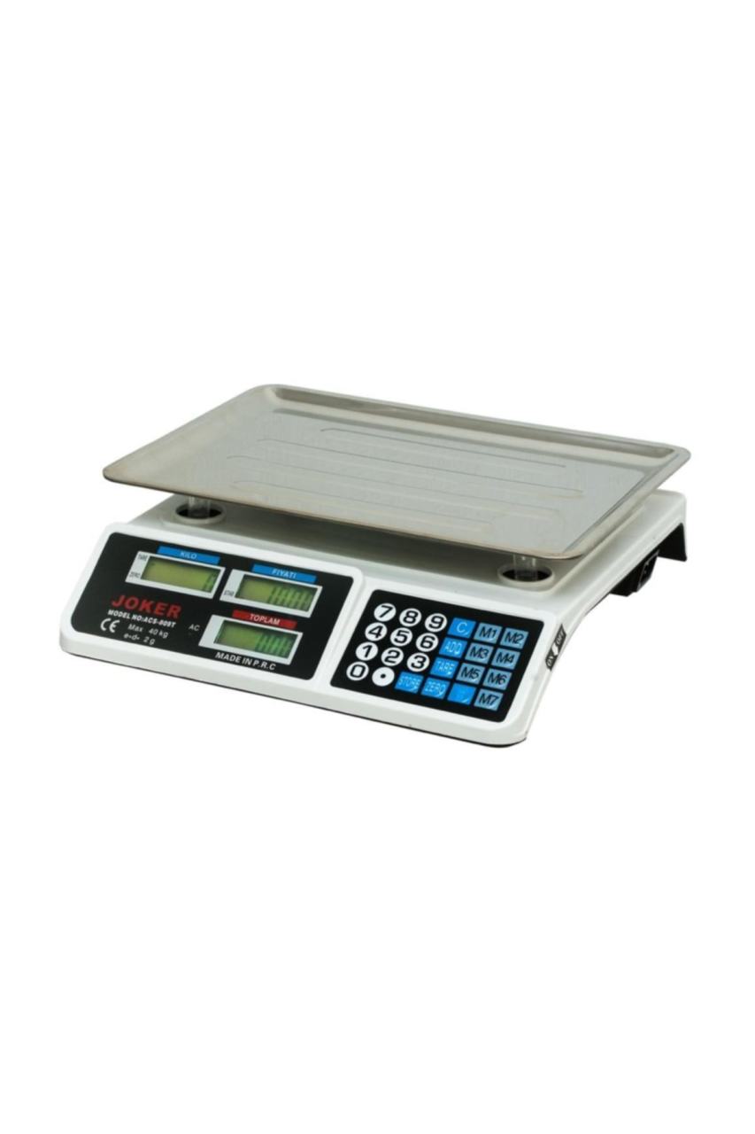 DİJİTAL TERAZİ 40 KG LCD EKRAN SUDAN ETKİLENMEZ DİJİTAL TERAZİ JOKER ACS-809T