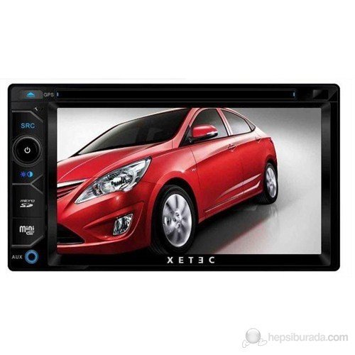 OTO TEYP 6.2'' DVD/USB/MP3/AUX/BT DOKUNMATİK EKRAN NAVİGASYONLU KUMANDALI  OTO TEYP XETEC DS-6202