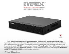 EVEREST XVR-204D KAYIT CİHAZI AHD/CVI/TVI/IP/ANALOG 1080N 4CH 6TB KAYIT CİHAZI