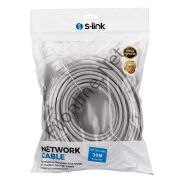 S-LINK SL-CAT630 NETWORK İNTERNET KABLO 30 METRE CAT6 ÖRGÜLÜ DAYANIKLI KABLO