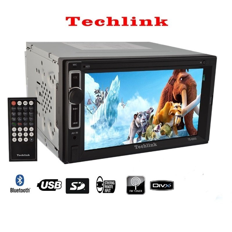 OTO TEYP 6.2'' SD/MP3/WMA/JPEG/USB/FM/AUX/BT KUMANDALI DOKUNMATİK EKRAN OTO TEYP TECHLINK TE-6200