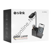 S-LINK SL-M9054 SİYAH TYPEC 10W KABLOSUZ ŞARJ CİHAZI KALEMLİKLİ MASA LAMBASI