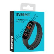 EVEREST FIT W22 NDROID / IOS SMART WATCH 110MAH KALP ATIŞI SENSÖRLÜ SİYAH AKILLI BİLEKLİK SAAT