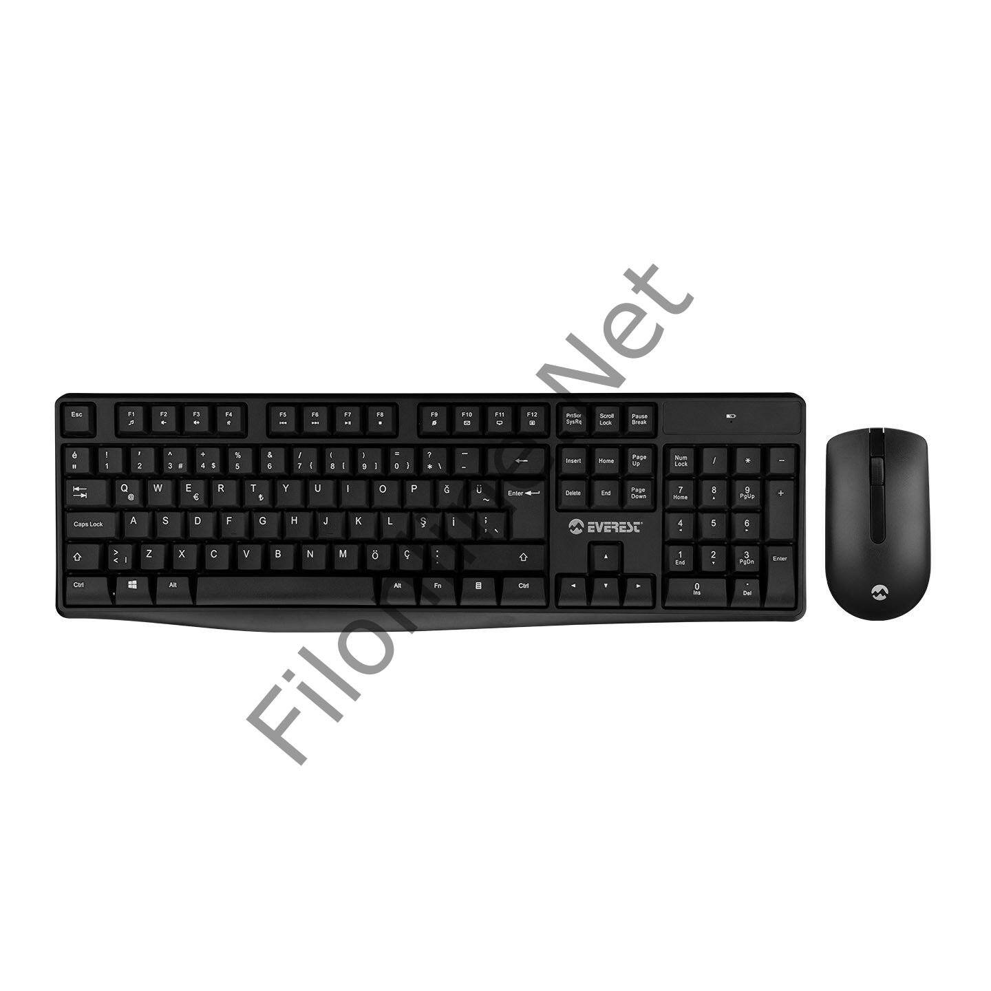 EVEREST KM-7500 SİYAH KABLOSUZ Q MULTIMEDIA KLAVYE + MOUSE SET