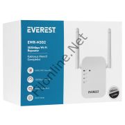 EVEREST EWR-N302 2.4GHZ 300MBPS 1xWAN/LAN PORT 2x2DBI ANTEN REPEATER +AP KABLOSUZ MENZİLGENİŞLETİCİ