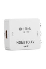 S-LINKK SL-HRC2 DÖNÜŞTÜRÜCÜ HDMI TO AV RCA DİŞİ-DİŞİ 1080P FULL HD MİNİ MODEL DÖNÜŞRÜRÜCÜ