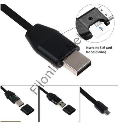 SİM KART ÜZERİNDEN SINIRSIZ DİNLEME VE TAKİP IPHONE/SAMSUNG İKİ BAŞLIKLI TELEFON ŞARJ USB KABLO 1110