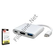 HADRON HDX7764 ÇEVİRİCİ TYPE-C TO USB 3.0 + HDMI 3 PORT MAC ÇEVİRİCİ