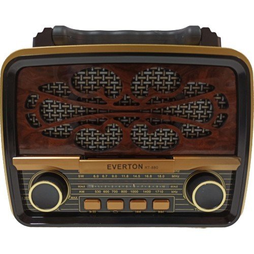EVERTON RT-880 NOSTALJİK RADYO USB/SD/AUX/FM/TF/MP3/SW 3 BAND BLUETOOTH'LU  MÜZİK KUTUSU