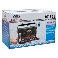 EVERTON RT-855 NOSTALJİK RADYO USB/FM/AM/SW/SD/AUX 3 BAND BLUETOOTH'LU MÜZİK KUTUSU