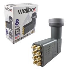 WELLBOX WXL-108 LNB SEKİZLİ 4K UHD 3D 0.1DB UNIVERSAL OCTO LNB PREMIUM SERIES