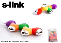 S-link SL-H430 USB Çoklayıcı 4 Port USB 2.0 USB Renkli HUB