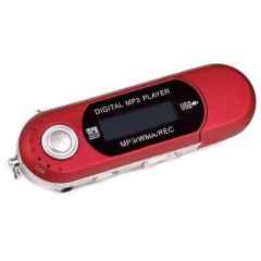 MAGICVOICE MV-19978 PİLLİ KIRMIZI MP3  4 GB DAHİLİ HAFIZA USB SES KAYITLI MP3 PLAYER
