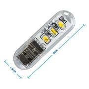 FİLONLİNE FAC01 TAŞINABİLİR MİNİ USB 3 LED BEYAZ LAMBA 5730 SMD KAMP STİCK TAŞINABİLİR GECE LAMBASI