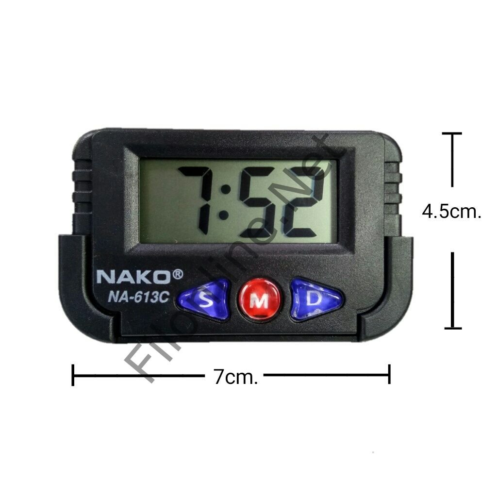 NAKO NA-613C  DİJİTAL SAAT, ALARM, TARİJH, KÜÇÜK MASA-ARABA SAATİ OTO CAR CLOCK SAAT