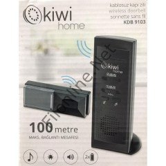 KİWİ KDB-9103 KABLOSUZ  PORTATİF KAPI ZİLİ SİYAH