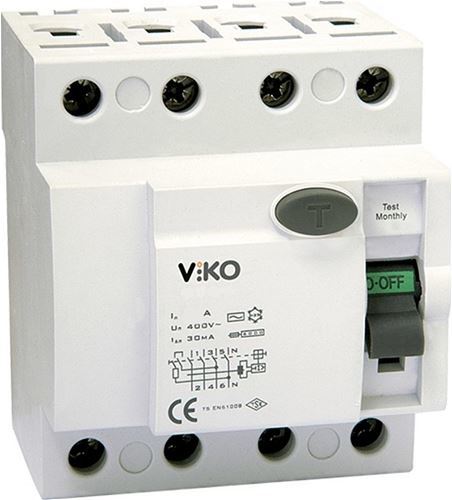 Viko Vtr4-4030 - 4X40A 30Ma Kaçak Akım Rölesi