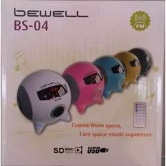 BEWELL BS-04 MÜZİK KUTUSU PANDA FM/USB/SD/MP3 RADYO STEREO SPEAKER MÜZİK KUTUSU BEYAZ