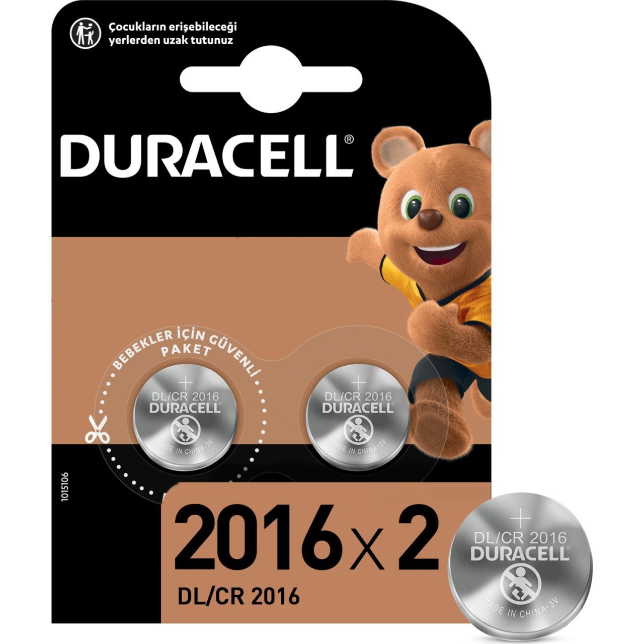 Duracell Özel 2016 Lityum Düğme Pil 3V 2’li paket