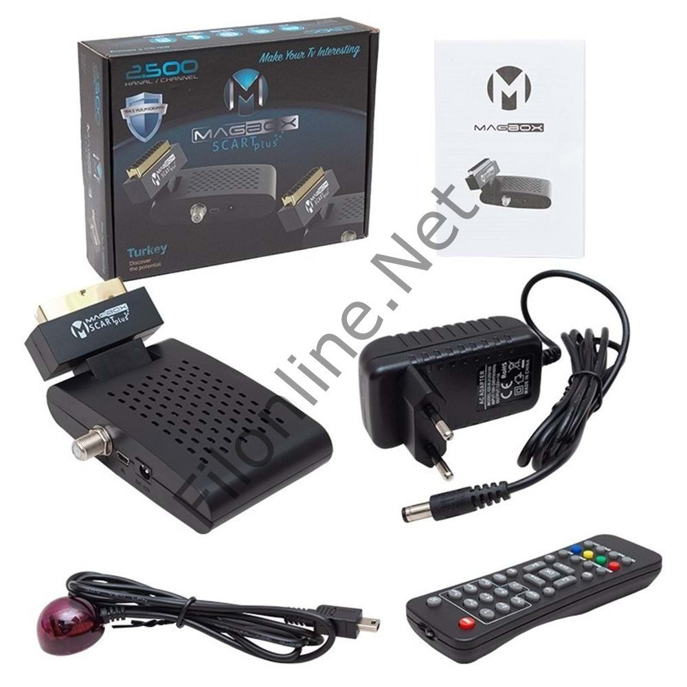 MAGBOX 5839 SCART PLUS TKGS'Lİ MİNİ SD SCART 2500 KANAL UYDU ALICI