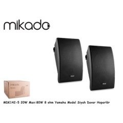 Mikado MDK142-5 5-12.7cm 20W Max:80w 8ohm Ymh Model Siyah 2'li Duvar Hoparlör