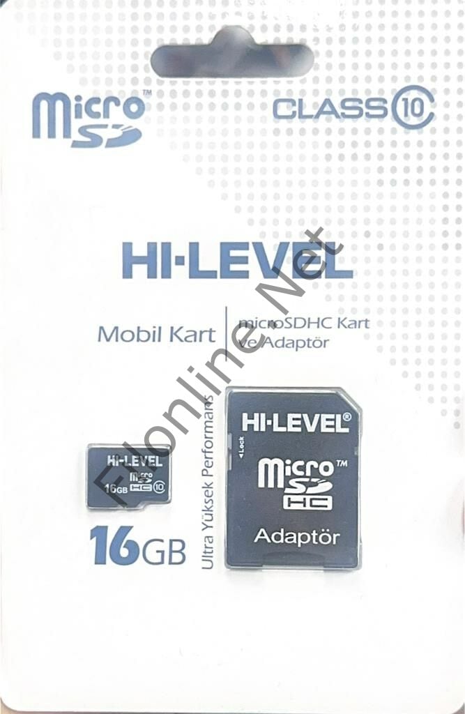 HI-LEVEL 16GB MICROSDHC KART VE ADAPTÖR CLASS10 HAFIZA KARTI