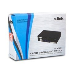 S-Link Sl-43Av Switch 4 Port 50Hz-5.5MHz Video Audio Switch